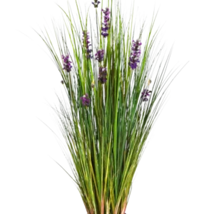 Künstlicher Lavendel - Milly, 120 cm, Kunstpflanze von aplanta, im schwarzen Topf, in Natur, für drinnen