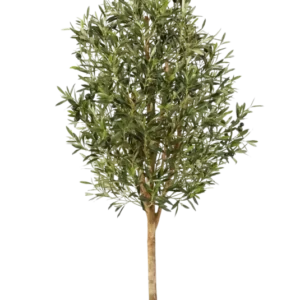 Künstlicher Olivenbaum - Ilaria, 140 cm, Kunstbaum von aplanta, mit Echtholzstamm, im schwarzen Topf, in Natur, für drinnen