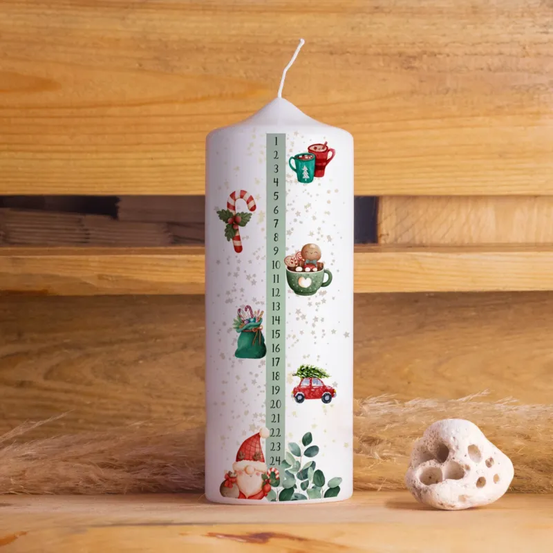 Adventkalenderkerze Weihnachten