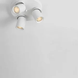 Amecy Deckenleuchte 3-flammig Ø 22cm weiße Deckenlampe mit drei verstellbaren Strahlern