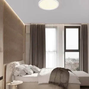 Aoton Deckenleuchte Ø 40cm Rund 3000K dimmbare Deckenlampe für modernes Schlafzimmer, TRIAC und DIP-Switch