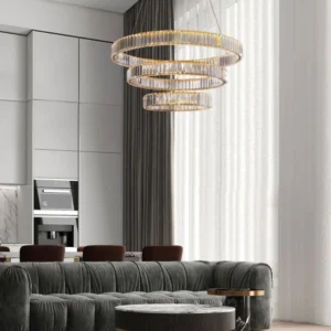 Aurelia LED Pendelleuchte Ø 80cm 3500K moderne Kronleuchter-Pendelleuchte mit Glasstäben für Wohn- und Essbereich