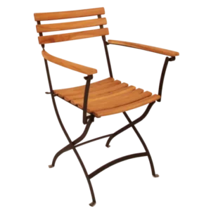 Karla teak Klappstuhl mit Armlehne