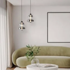Bally LED Pendelleuchte Ø 20cm 2-flammig, Designer-Pendelleuchte von NOVA LUCE für Wohnzimmer und Küche