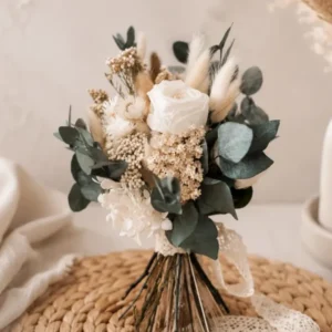 Boho Brautstrauß aus Trockenblumen | Standesamt, Trauzeugin & Wurfstrauß