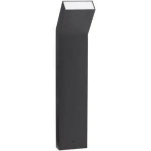 Brigitta LED Außenwegeleuchte Up 3000K Schwarz IP65, moderne schwarze Gartenleuchte aus Aluminium und Acryl