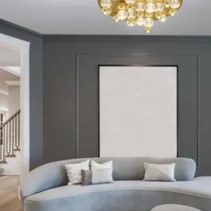 Brille LED Deckenleuchte 19-flammig Ø 92cm 3200K Gold, elegante Deckenlampe für modernes Wohnzimmer