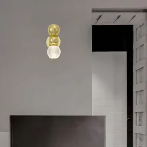 Brille LED Wandleuchte 3200K Gold, goldene moderne Wandleuchte von Nova Luce für elegante Wohnräume