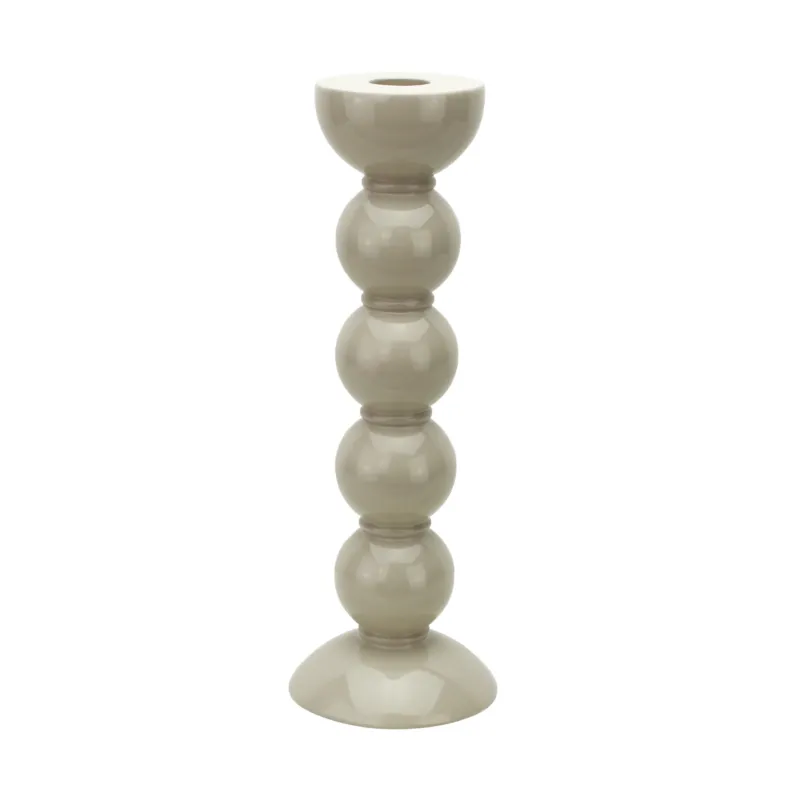 Tall Cappuccino Bobbin Candlestick, tall size - 24cm - Addison Ross Ltd UK