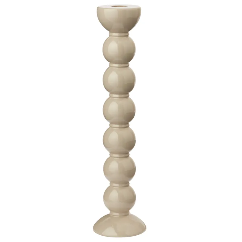 Extra Tall Cappuccino Bobbin Candlestick - 33cm - Addison Ross Ltd UK