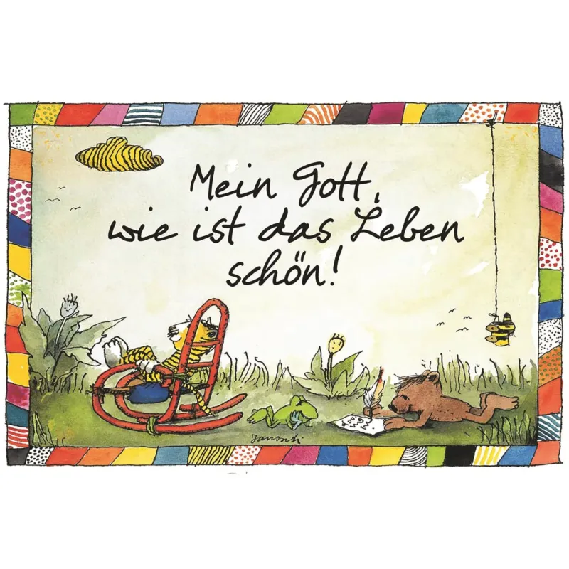 Janosch Leinwandbild - Mein Gott, wie ist das Leben schön