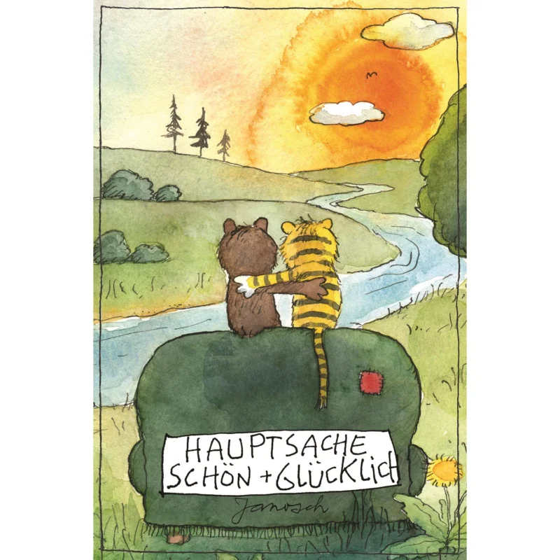 Janosch Leinwandbild - Hauptsache schön und glücklich