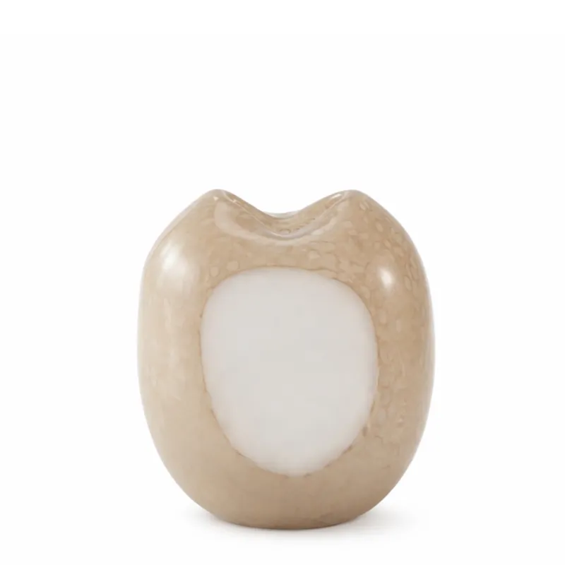 Vase en verre soufflé Opale 22 cm