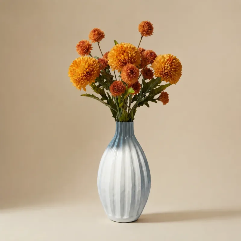Bouquet de Dahlias orange 6 tiges