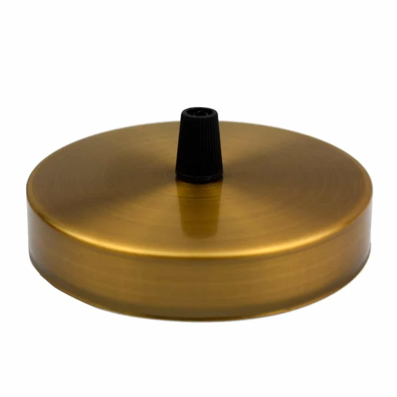 Gelbe Messing Licht Vintage Anhänger Decke Rose