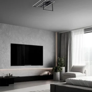Clea LED Deckenleuchte 92cm 3-flammig 3000K moderne schwarze Wohnzimmer-Deckenleuchte von Nova Luce