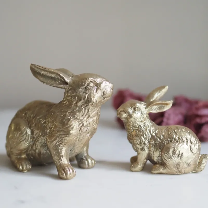 SAISON DECOR Goldener Osterhase Figur