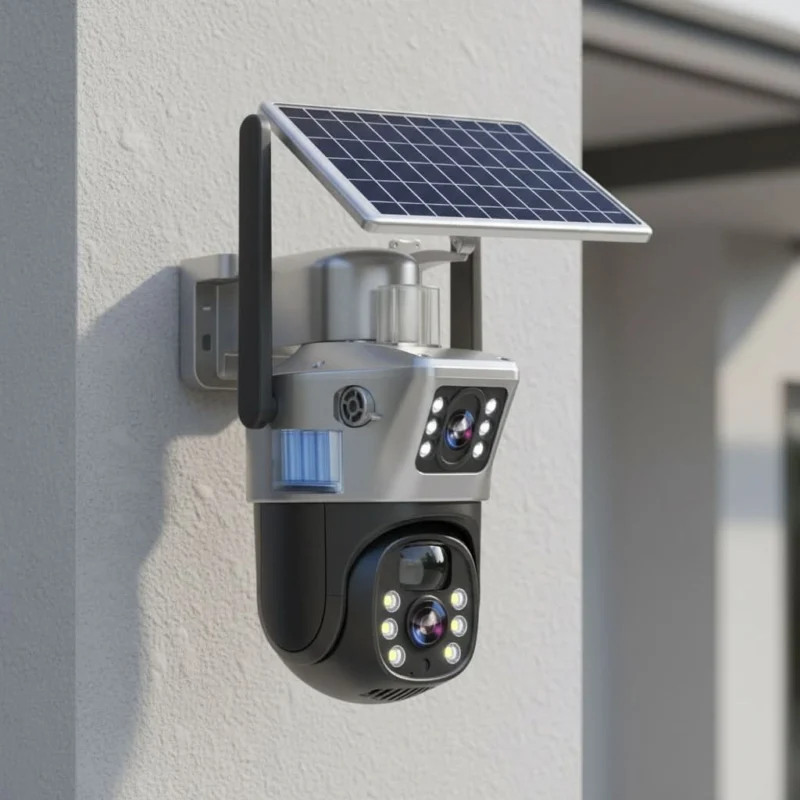 DUALGUARD CAM - 4K Wireless Security Camera with Solar Panel & 360° Control 0