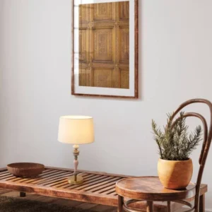 Damo Tischleuchte Ø 34cm Gold, Orange, Braun – klassische NOVA LUCE Tischlampe für Wohnzimmer