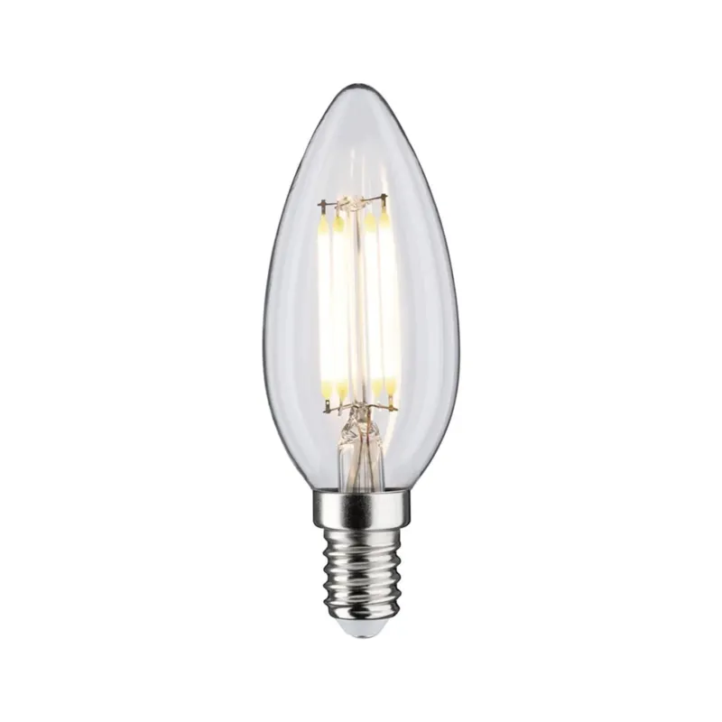 E14 LED 4,8W Kerze Filament 4000K Neutralweiß Matt, klare Vollglas-Kerzenlampe für Lüstern und Leuchten
