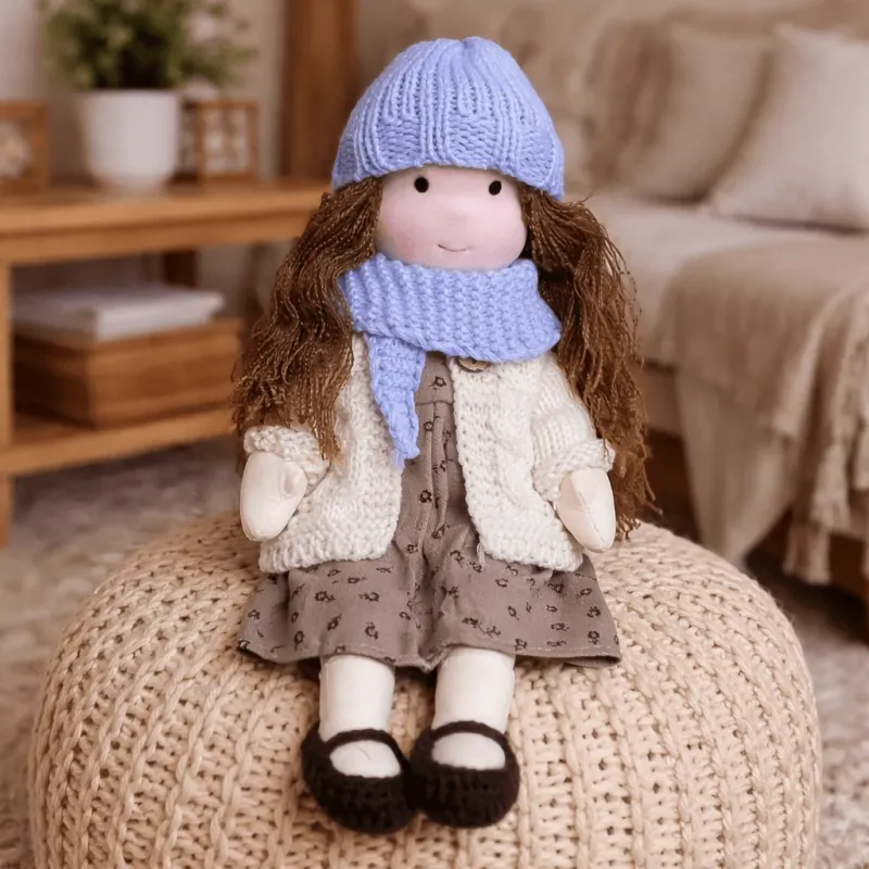 ELORA – Handmade Waldorf Doll Made of Cotton for Creative Play 4