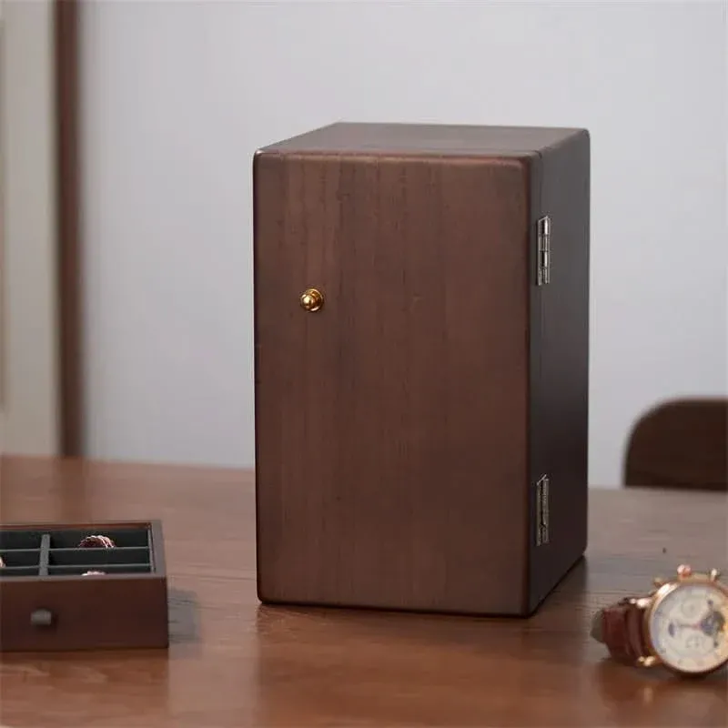 Elegant Wooden Jewelry Box for Women - Multi-Layer Jewelry Organizer with Magnetic Absorption 3