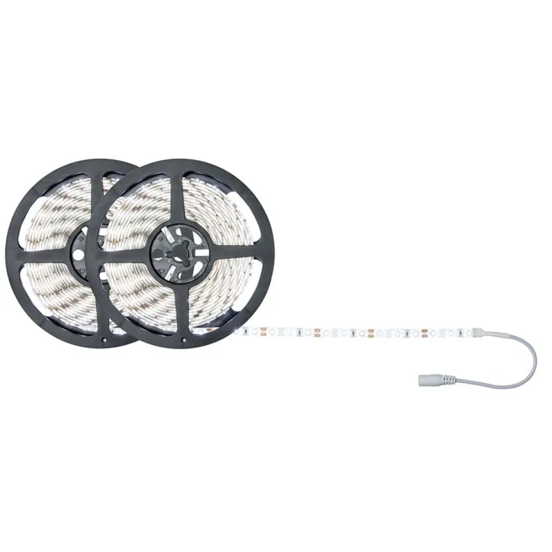 FN SimpLED Strip Set 10m Tageslichtweiß 22W 12V DC Weiß, flexibles LED-Strip Set mit Stecker und Spule