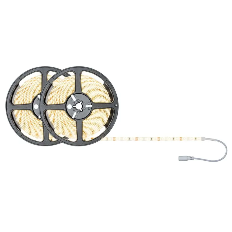 FN SimpLED Strip Set 10m Warmweiß 22W 12V DC Weiß LED-Streifen Set auf Rollen mit Stecker