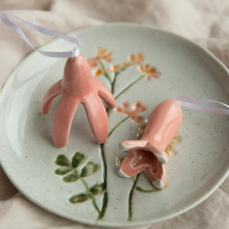 Dekoanhänger Blumen Tina 2er Set - rosa
