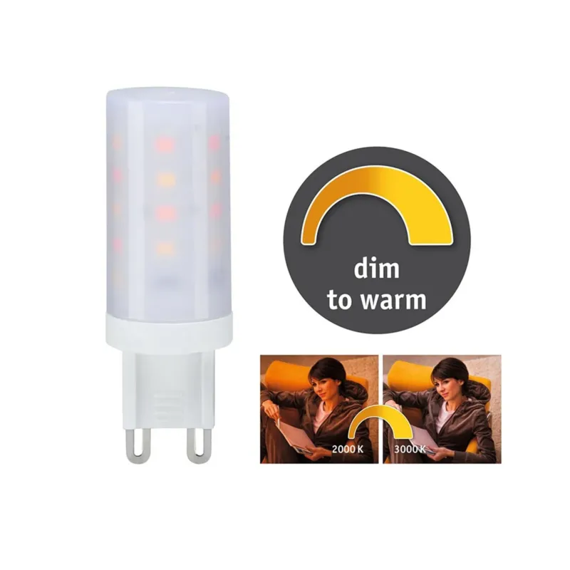 G9 4W LED Stiftsockel CCT Wärme-Dimmbar Klar, dimmbar von 2000K bis 3000K für warmes und tageslichtweißes Licht