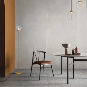 Galeo Pendelleuchte Ø 22cm 3000K Gold: stilvolle goldene Pendelleuchte mit transparentem Glas für warmweißes Licht im Wohnbereich