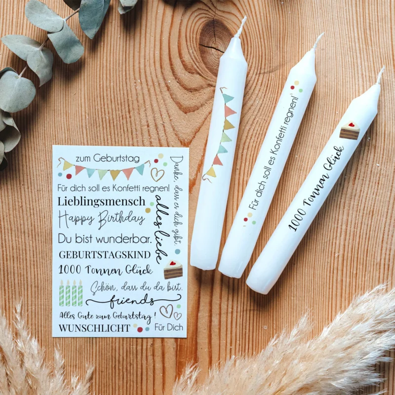 Kerzentattoo-Set-Set Geburtstag