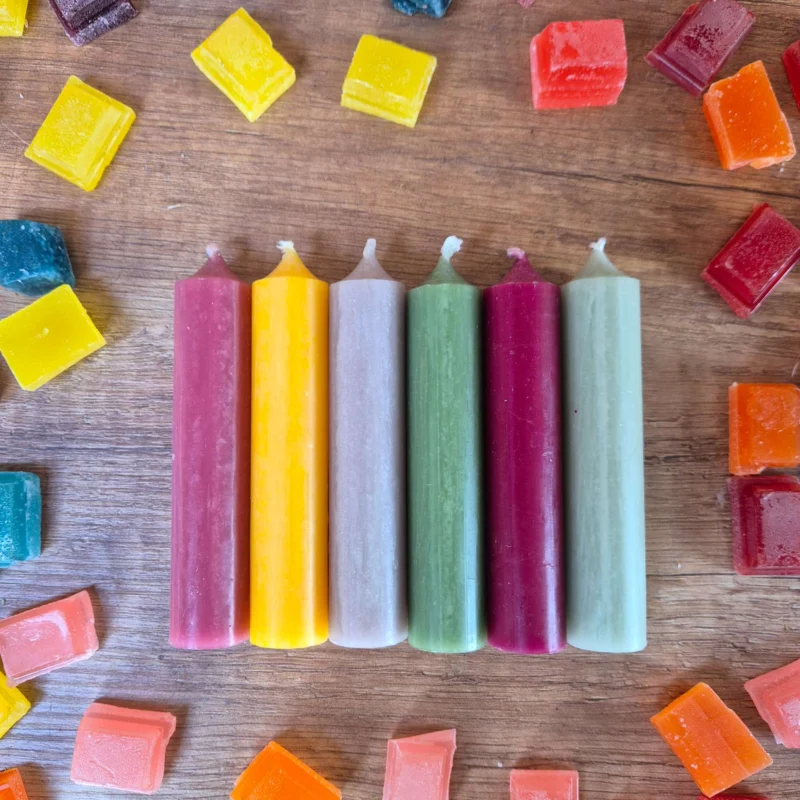Buntes Stabkerzen Set Gemütlichkeit - 6er Set