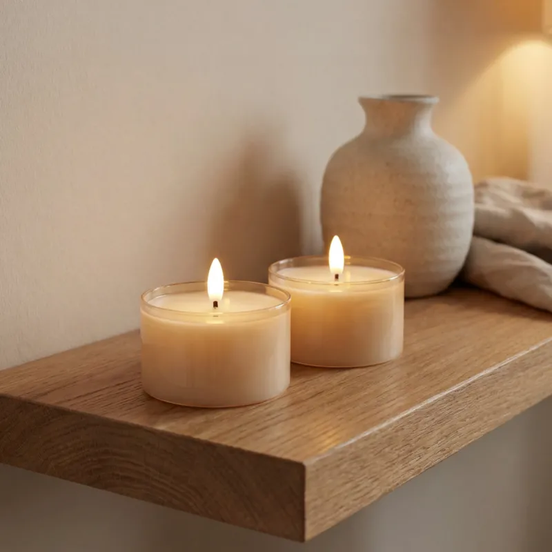 Jumbo LED-Teelichter im Glas – Amber – Nordic Flame