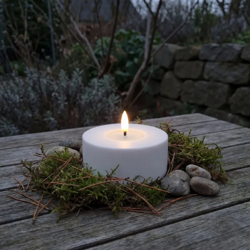 Outdoor LED Teelichter 2er-Set – Real Flame Tealights von Deluxe Homeart