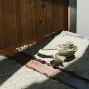 Handloom Placemats Natural and Marsala (Set of 2)