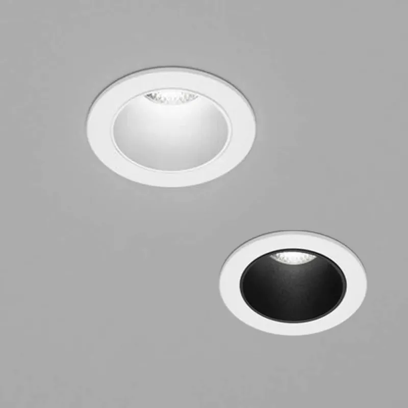 Mini LED Einbaustrahler PIC rund 500lm in weiß und schwarz für modernen Wohnbereich.