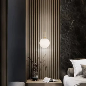 Hook LED Pendelleuchte Ø 18cm 3000K Gold-Gebürstet, Weiß für modernes Schlafzimmer mit stilvollem Ambiente