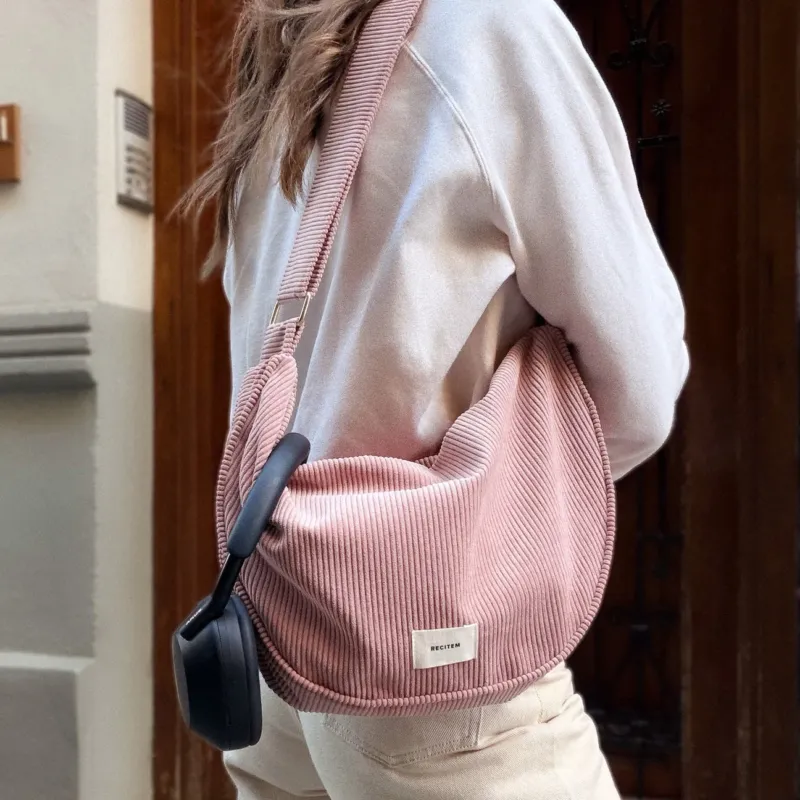 Nina Halbmondtaschi Maxi - altrosa uni
