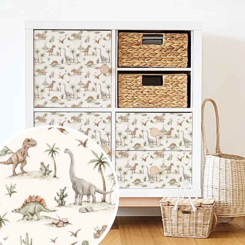Möbelfolie für IKEA KALLAX Dinosaurier - Urzeit Giganten