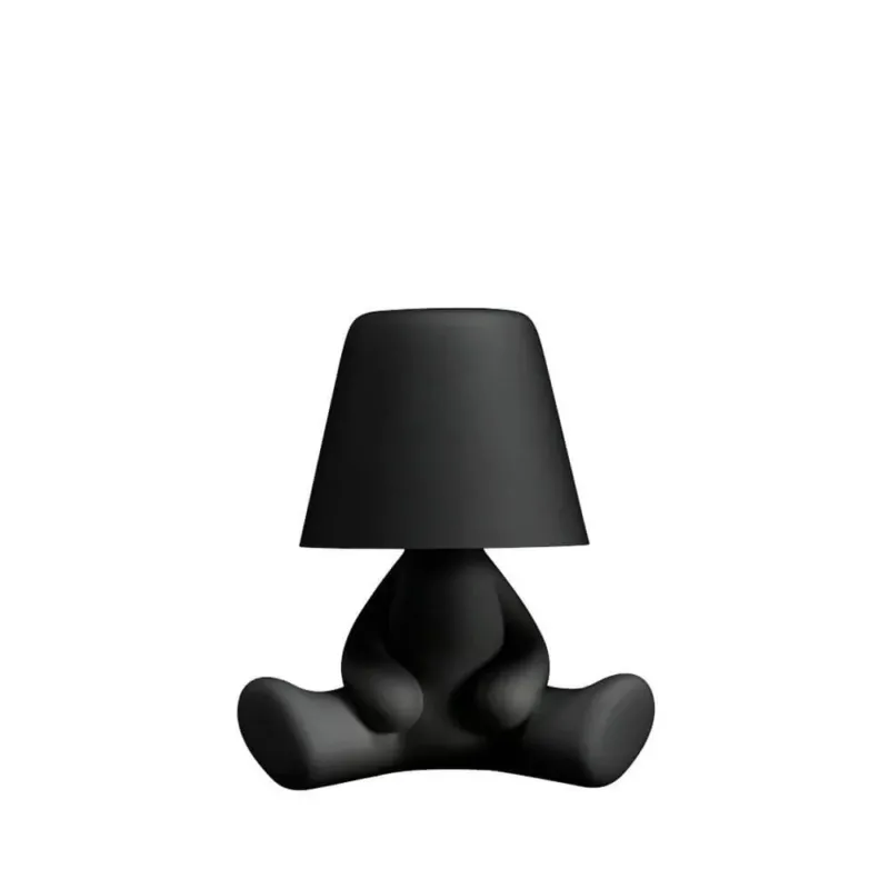 LED Akku-Tischleuchte Sweet Brothers Joe in Schwarz, tragbare LED-Lampe mit Soft-Touch-Oberfläche