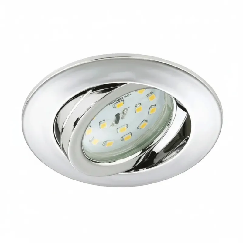 LED Einbaustrahler Chrom 68 mm – 30 mm ultraflach und schwenkbar