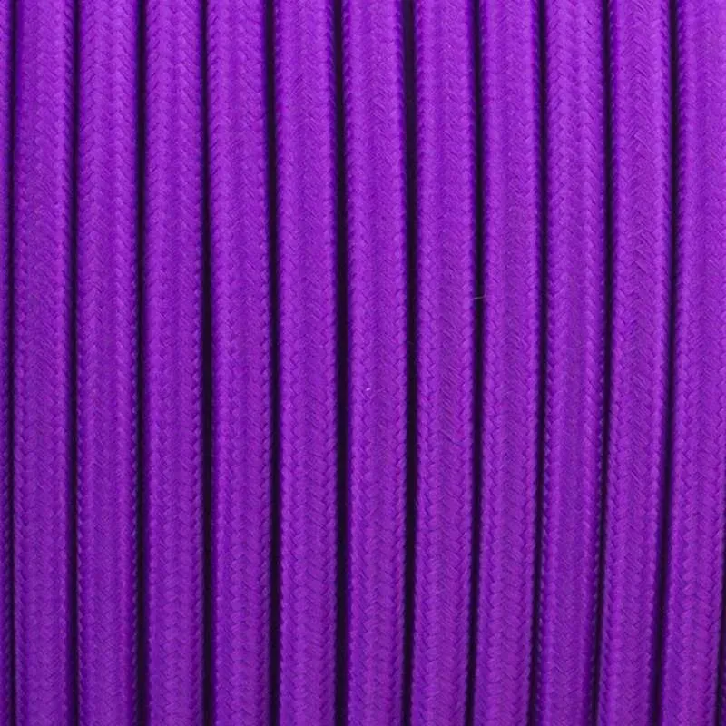 Lila 3 Adriges Rund Stromkabel Antikes Textilkabel