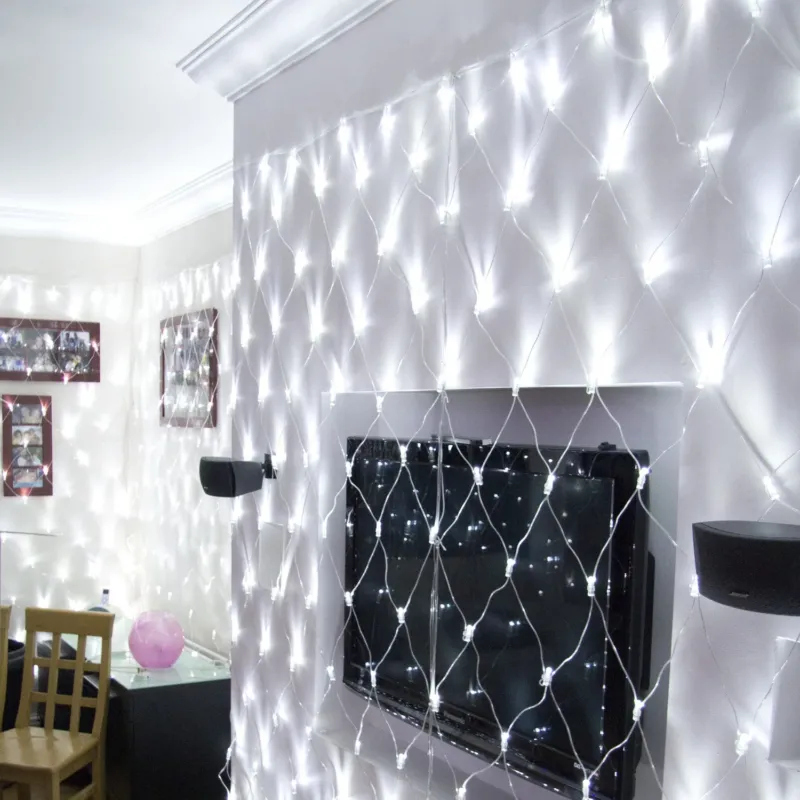 Core Connect 6m x 2m 420er LED Lichternetz weiß koppelbar transparentes Kabel