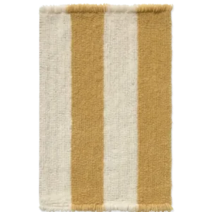Swatch Washable Rug Cabana Lines Wool Caramel