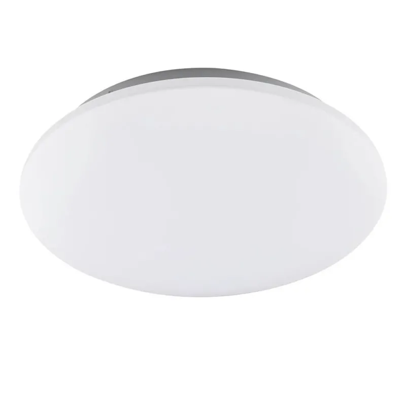 Zero II Cool Light LED-Deckenleuchte Weiß in runder Form mit Metall- und Acryloberfläche.