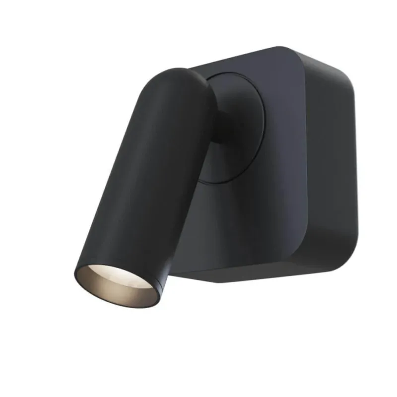Mirax LED-Wandspot 350° drehbar in modernem Schwarz-Design, ideal für gezielte Beleuchtung.