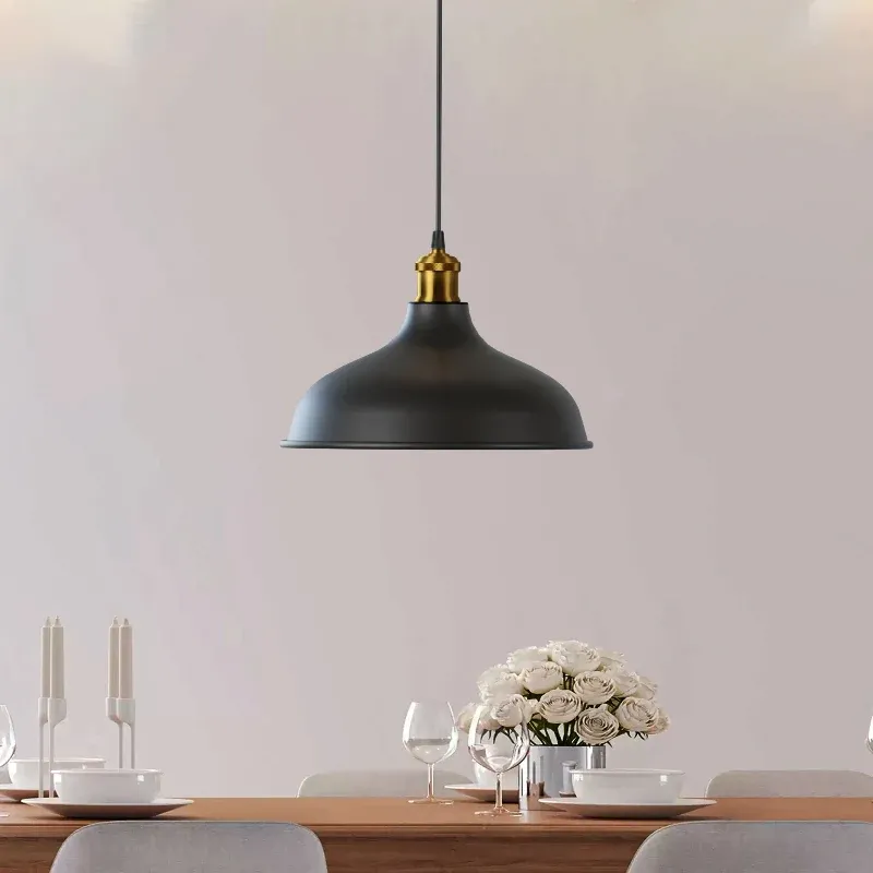 Modern Schwarz Pendelleuchte Ø 36cm mit E27 Fassung