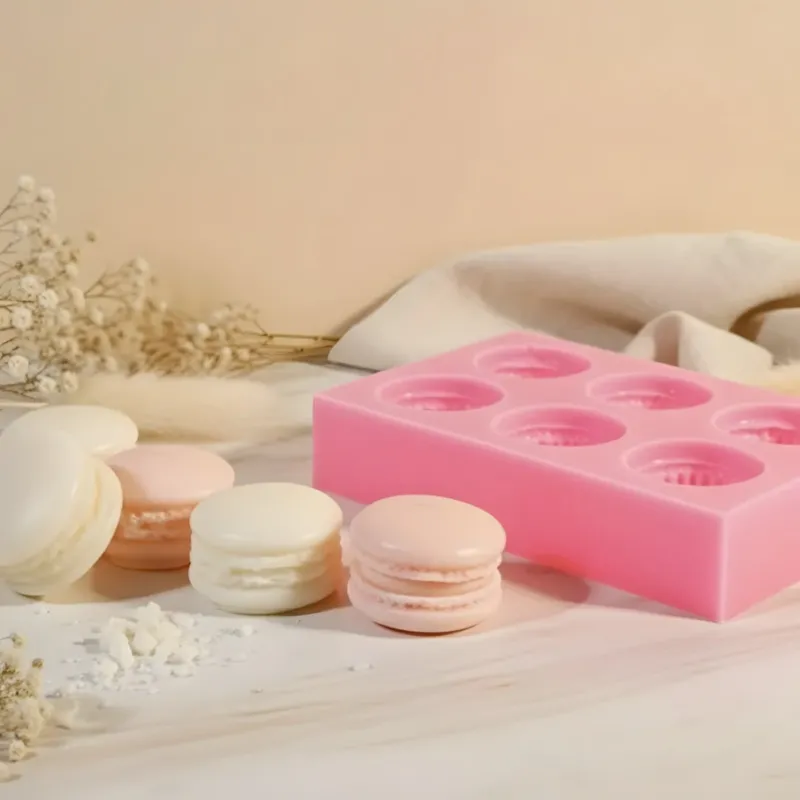 Moule fondant Macaron - Silicone pour fabrication artisanale fondant cire DIY Terre de Bougies