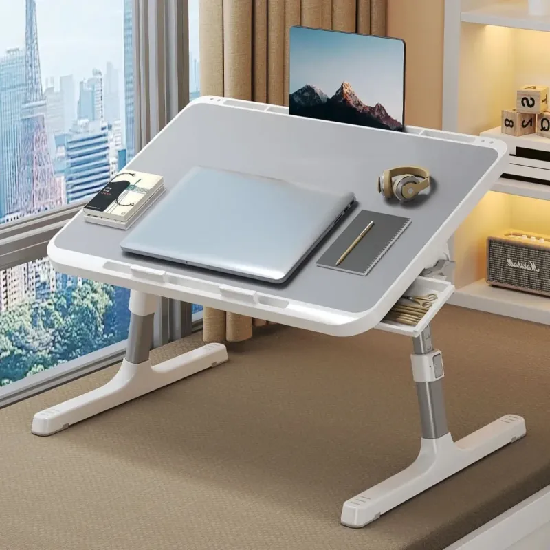 Multi-Purpose Laptop Tray with Adjustable Height, Integrated Drawer & Tablet Slot 0